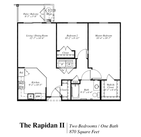 Rapidan II Floor Plan at The Gardens of Stafford, Virginia, 22556